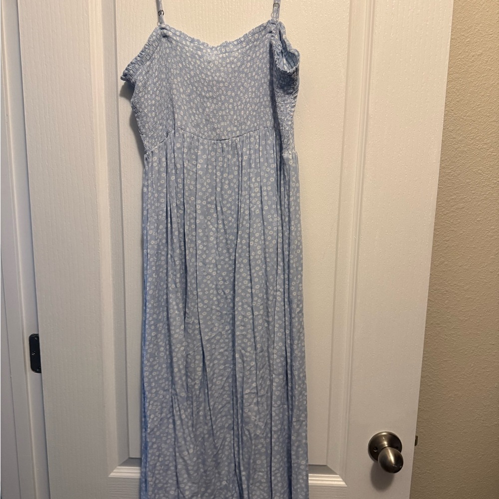 Aeropostale Light Blue Patterned Dress